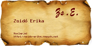 Zsidó Erika névjegykártya